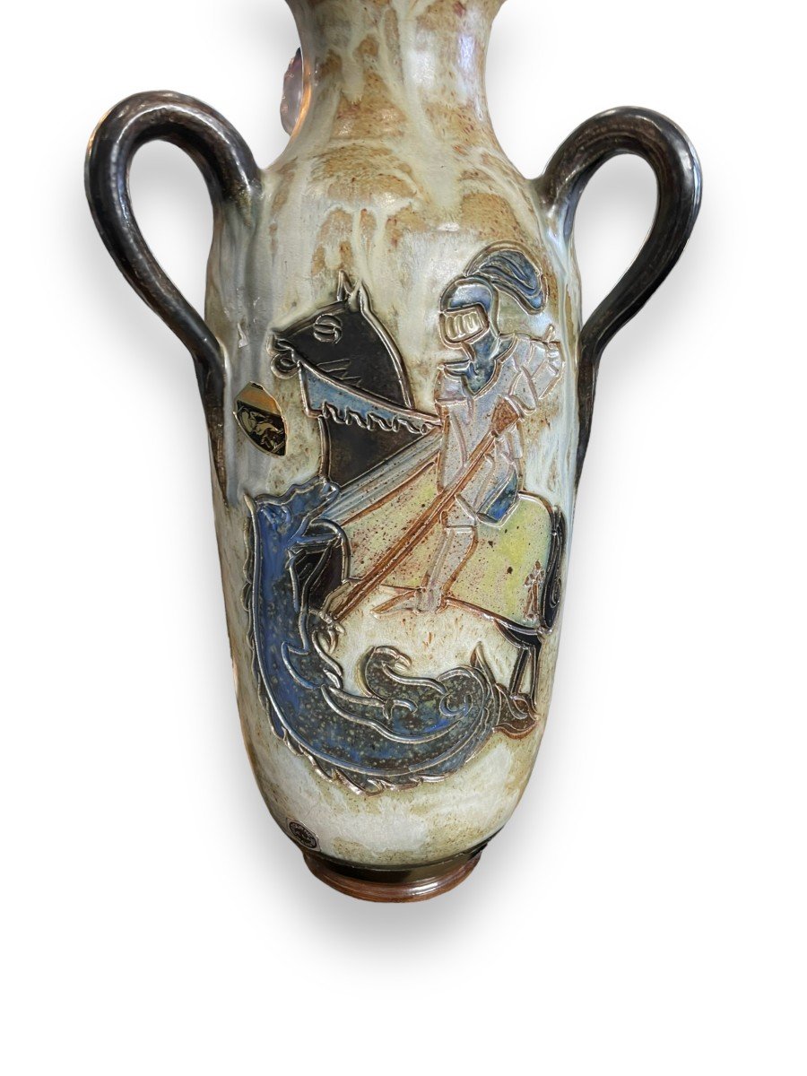 Huge Vase With Three Handles By Roger Guérin Knight Decor-photo-3