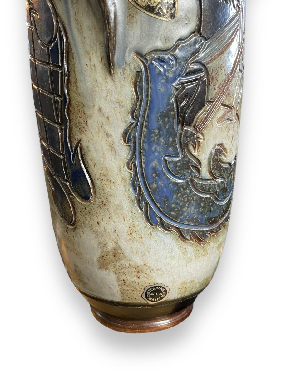 Huge Vase With Three Handles By Roger Guérin Knight Decor-photo-8