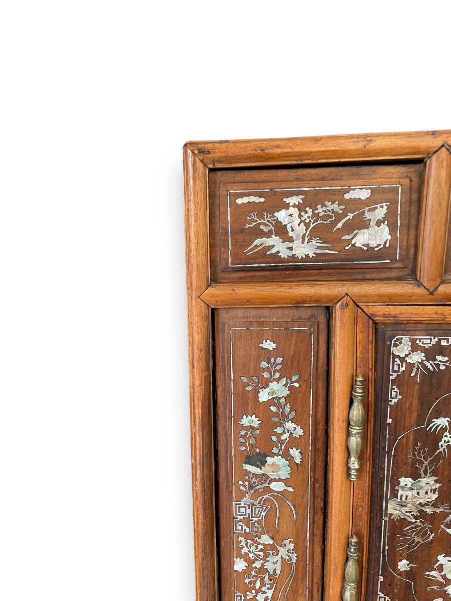China Indochina Cabinet In Wood And Mother Of Pearl XIXth-photo-1