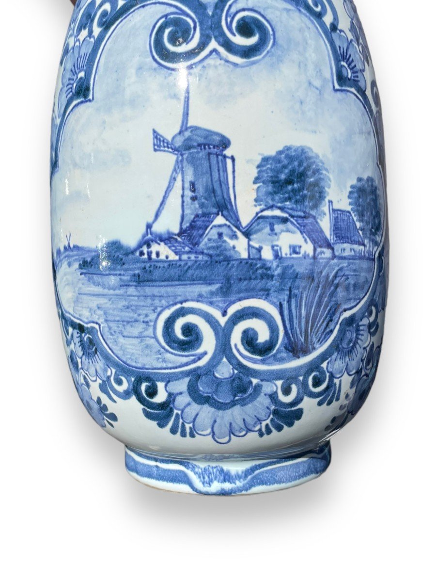 Delft Vase Pansu Décor Au Moulin-photo-2