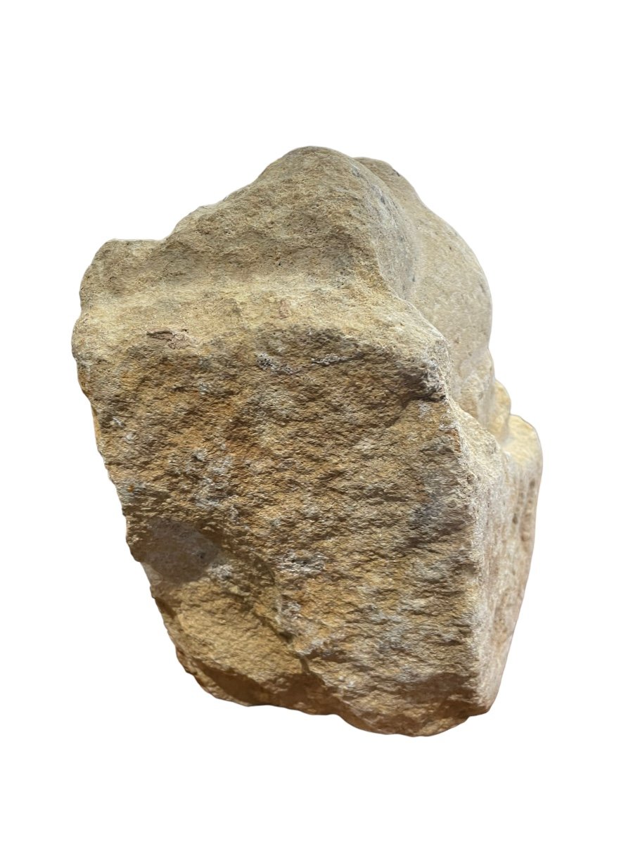 Bas Relief Médiéval  Tête De Personnage Haute époque En Pierre Du Périgord-photo-4