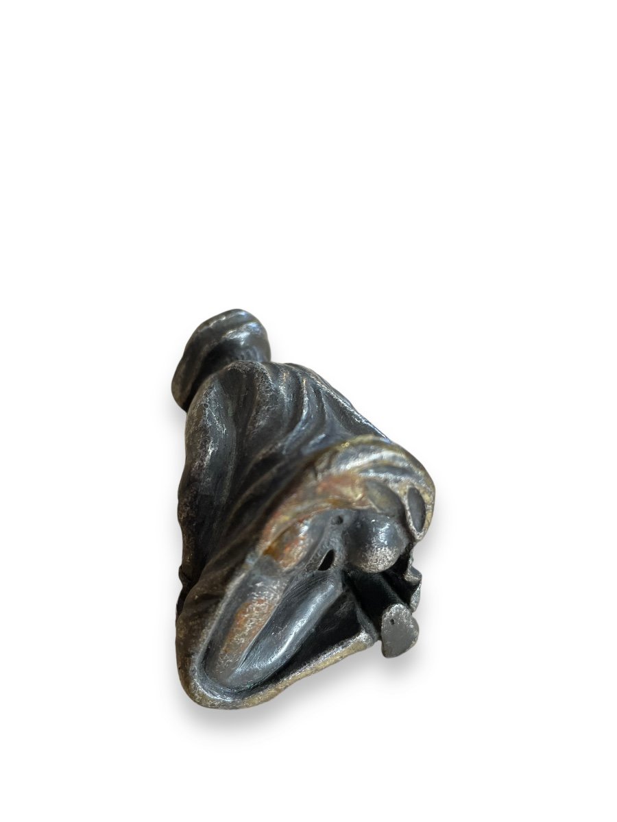 Erotica Bronze Argenté à Décor De Femme Au Turban-photo-3