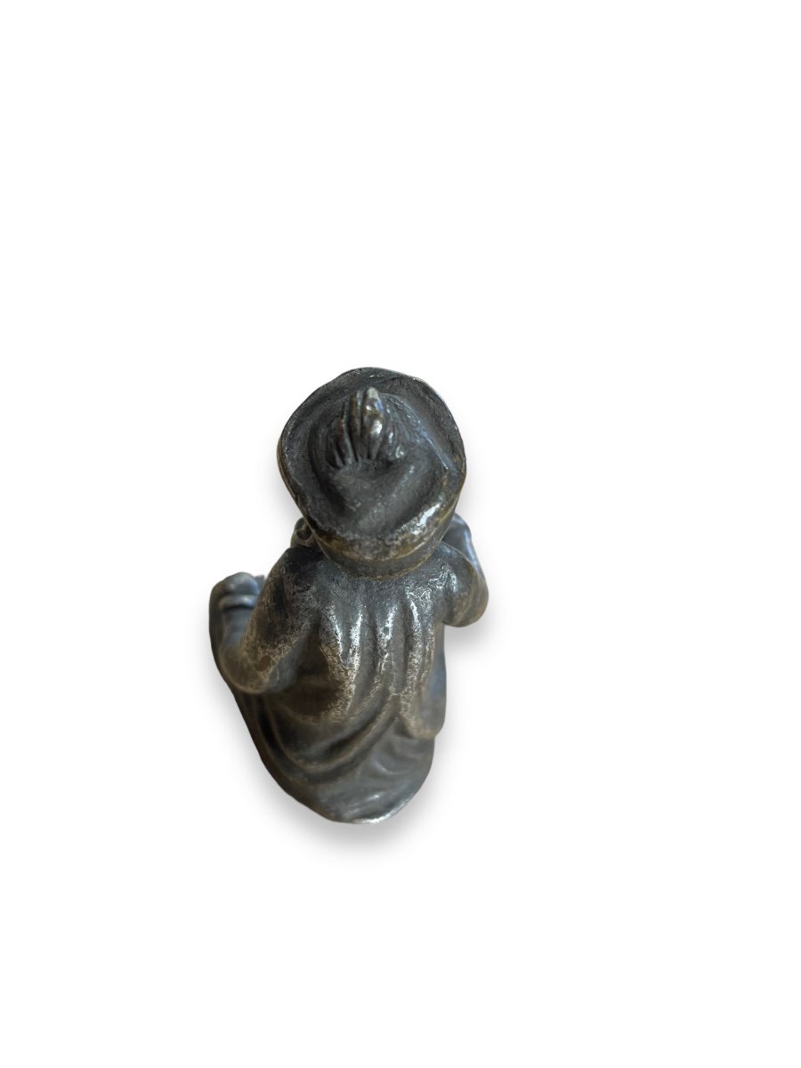 Erotica Bronze Argenté à Décor De Femme Au Turban-photo-6