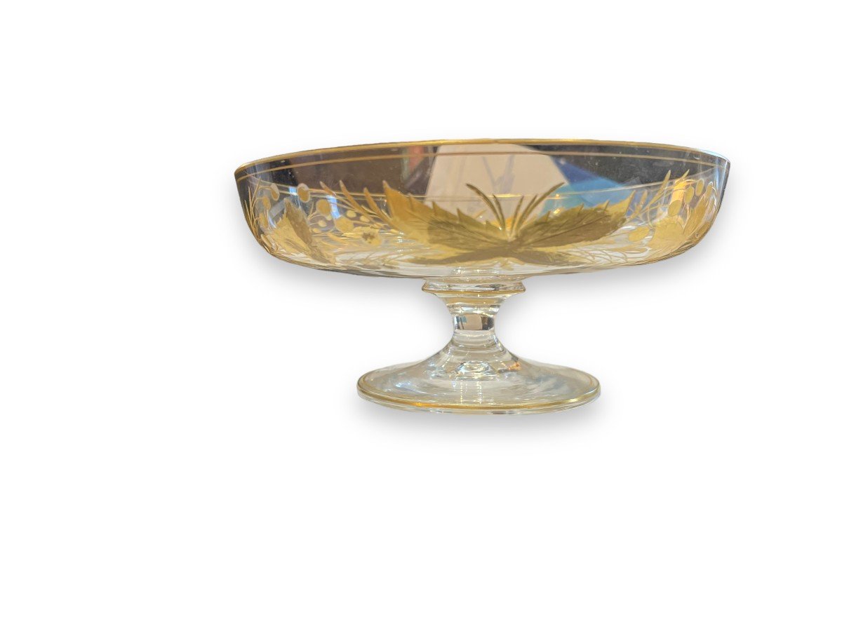Crystal Bowl With Engraved And Gilded Decor In The Taste Of Saint-louis Coupe-photo-1