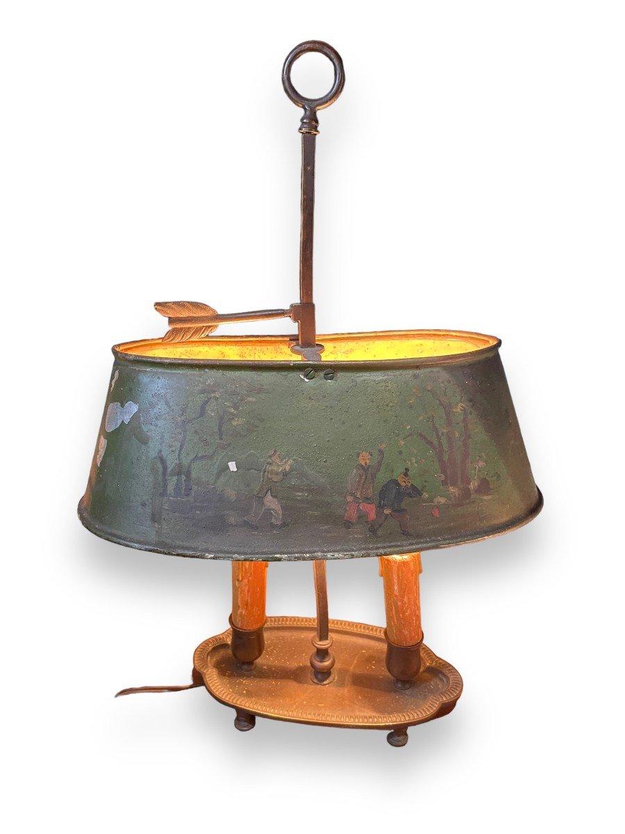 Lampe Bouillote XIXeme Modèle Au Chinois