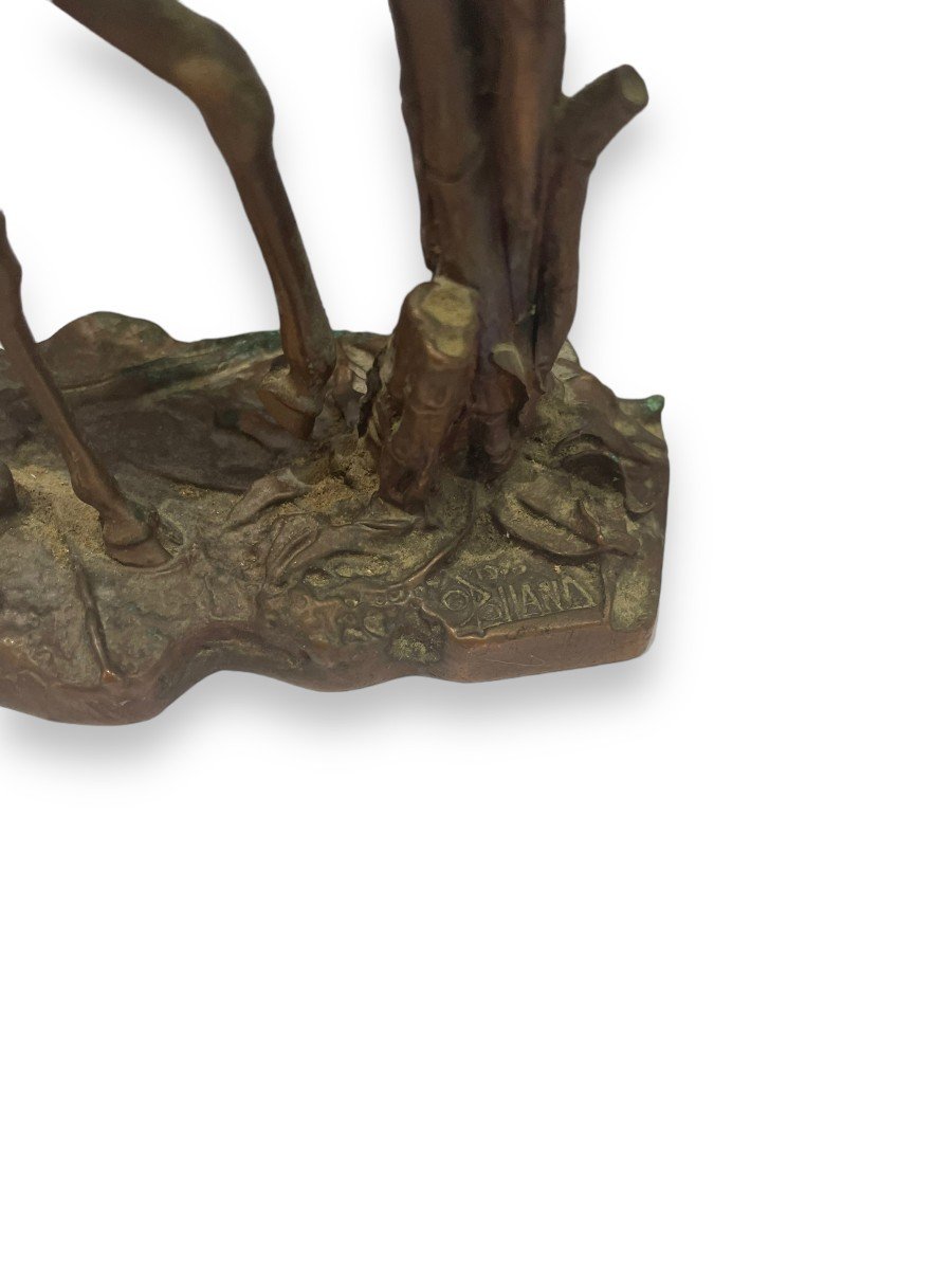 Girafe En Bronze Par Don Polland Pour The Franklin Mint-photo-2