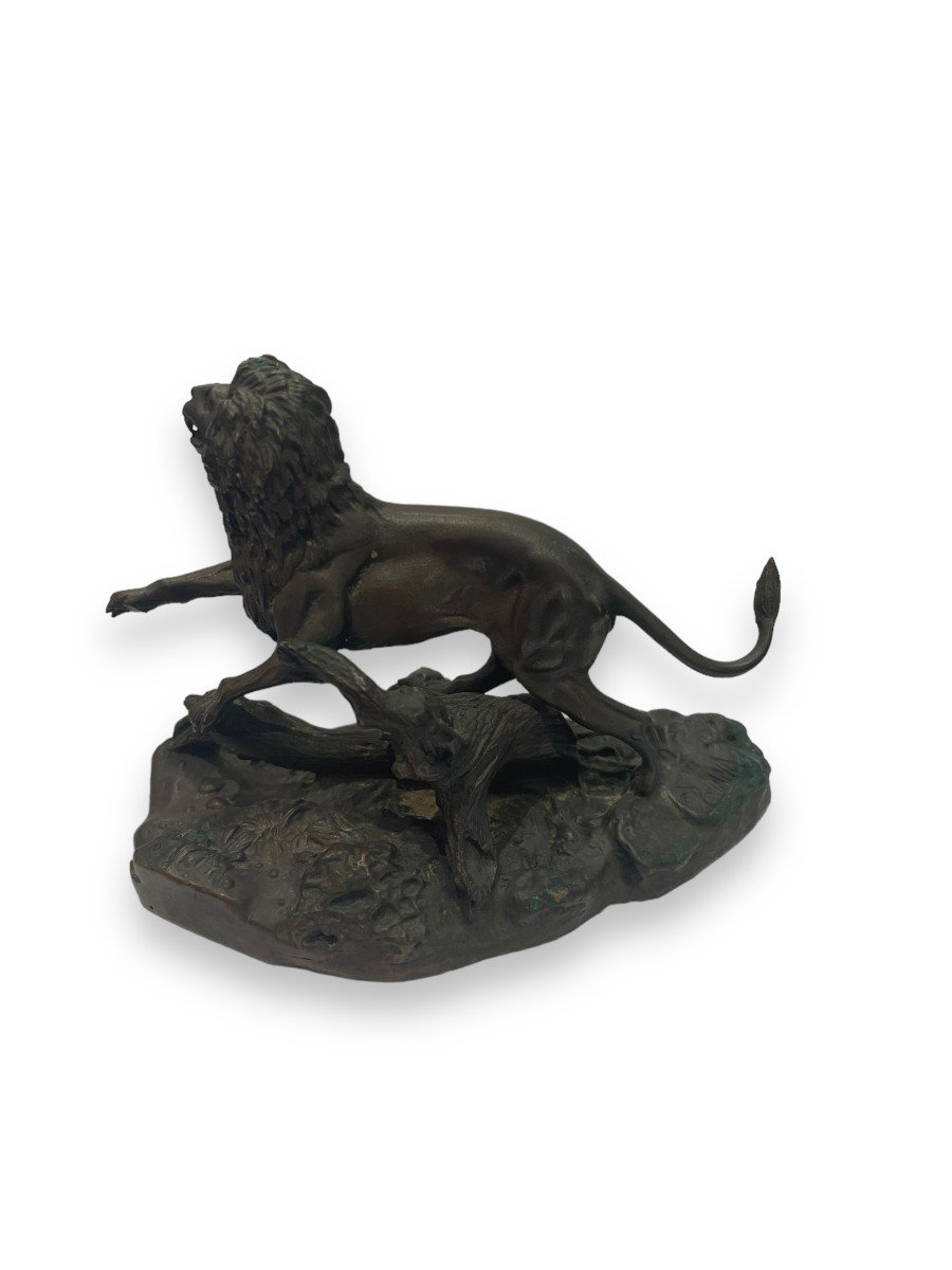 Bronze Lion By Don Polland For The Franklin Mint-photo-2