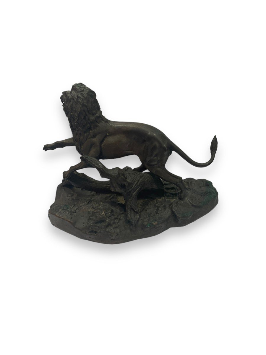 Bronze Lion By Don Polland For The Franklin Mint-photo-3