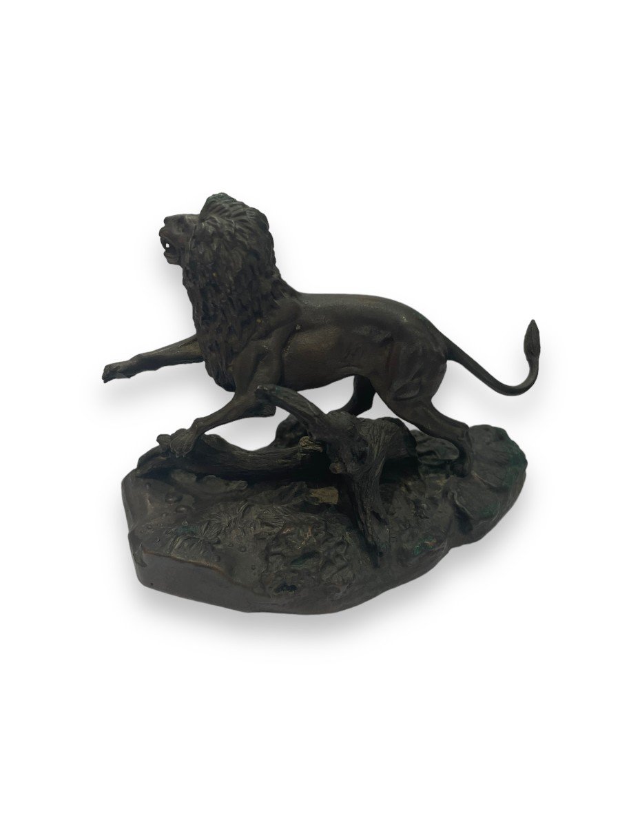 Bronze Lion By Don Polland For The Franklin Mint-photo-2