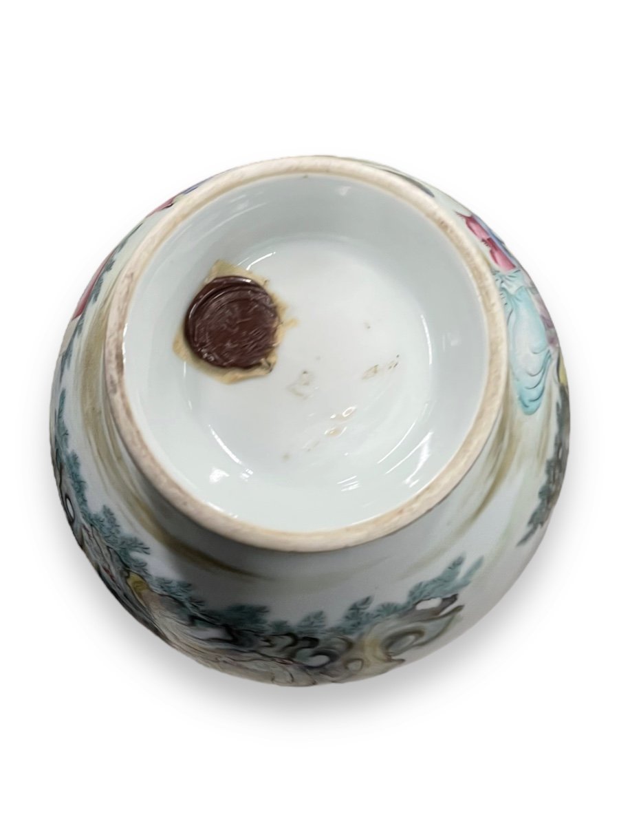 Vase Chinois En Porcelaine Fin XVIIIeme Début XIXeme-photo-3