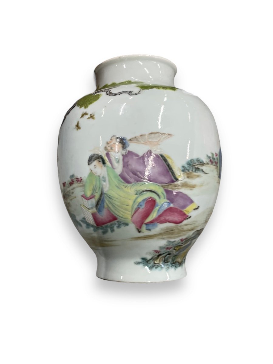Vase Chinois En Porcelaine Fin XVIIIeme Début XIXeme-photo-4