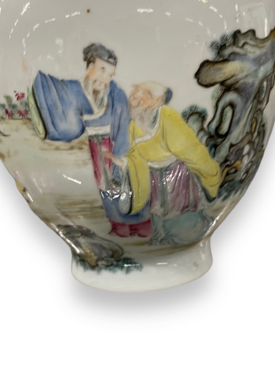 Vase Chinois En Porcelaine Fin XVIIIeme Début XIXeme-photo-4
