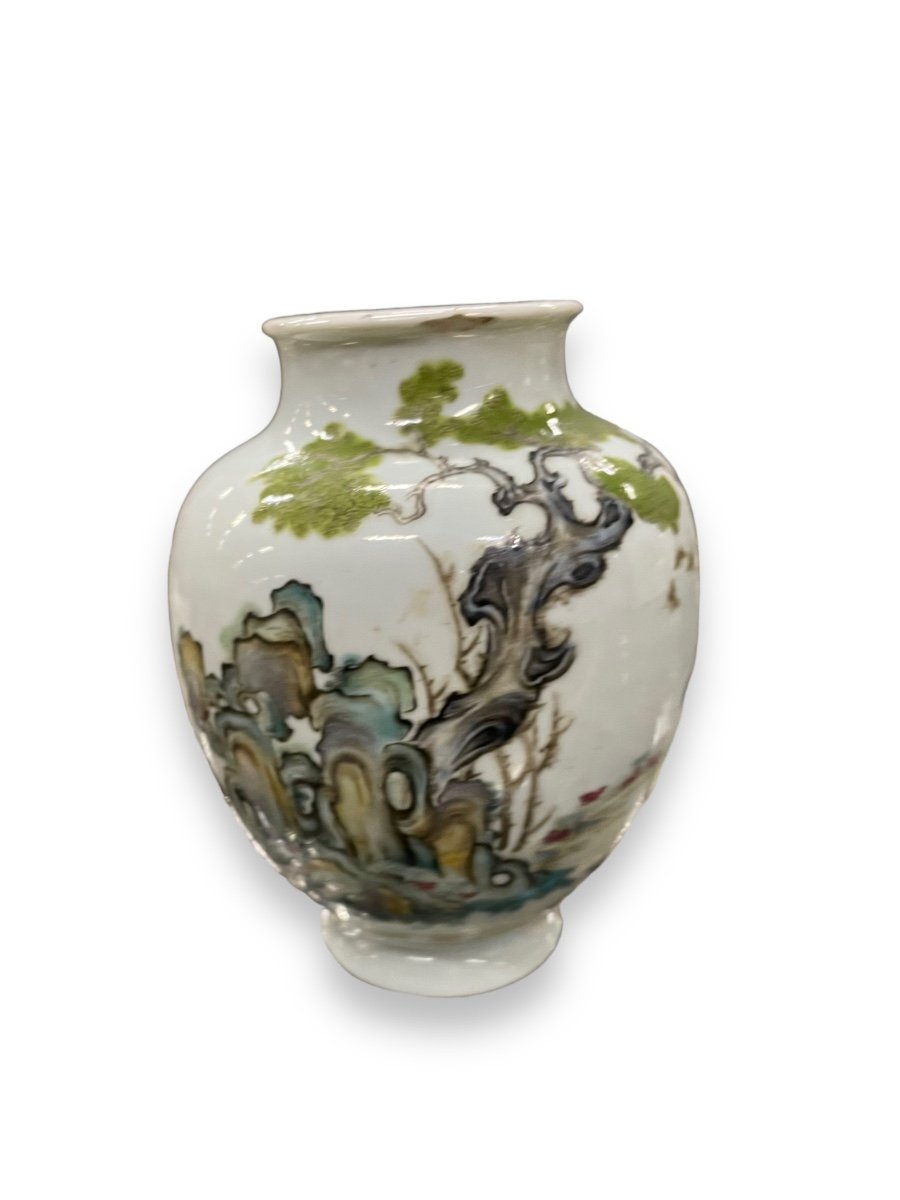 Vase Chinois En Porcelaine Fin XVIIIeme Début XIXeme-photo-6