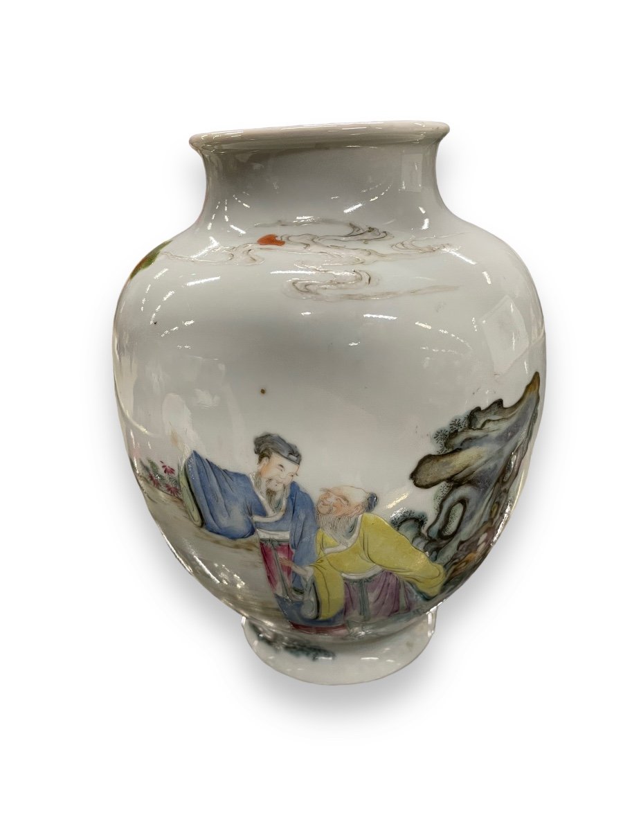 Vase Chinois En Porcelaine Fin XVIIIeme Début XIXeme-photo-7
