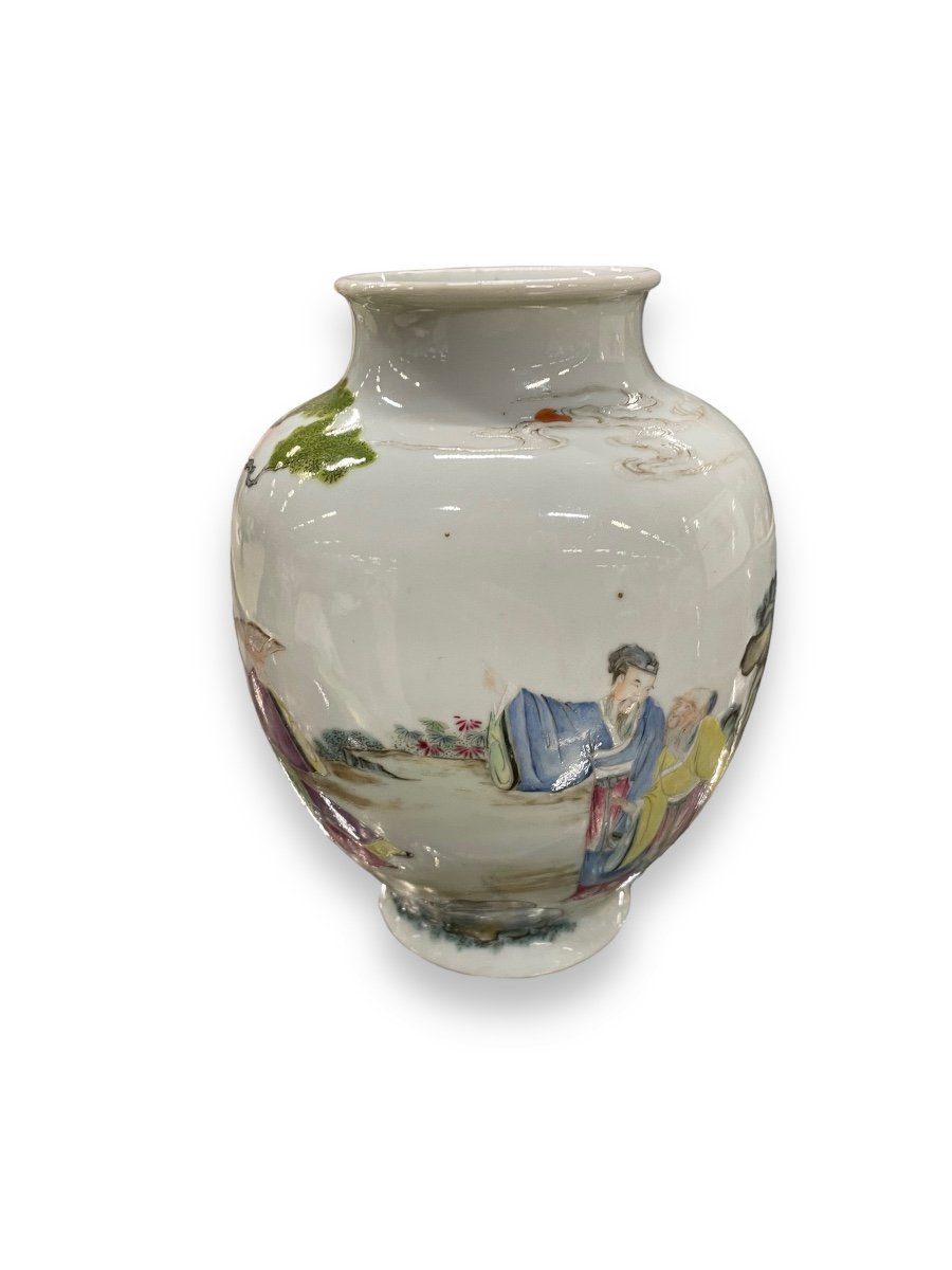 Vase Chinois En Porcelaine Fin XVIIIeme Début XIXeme-photo-8