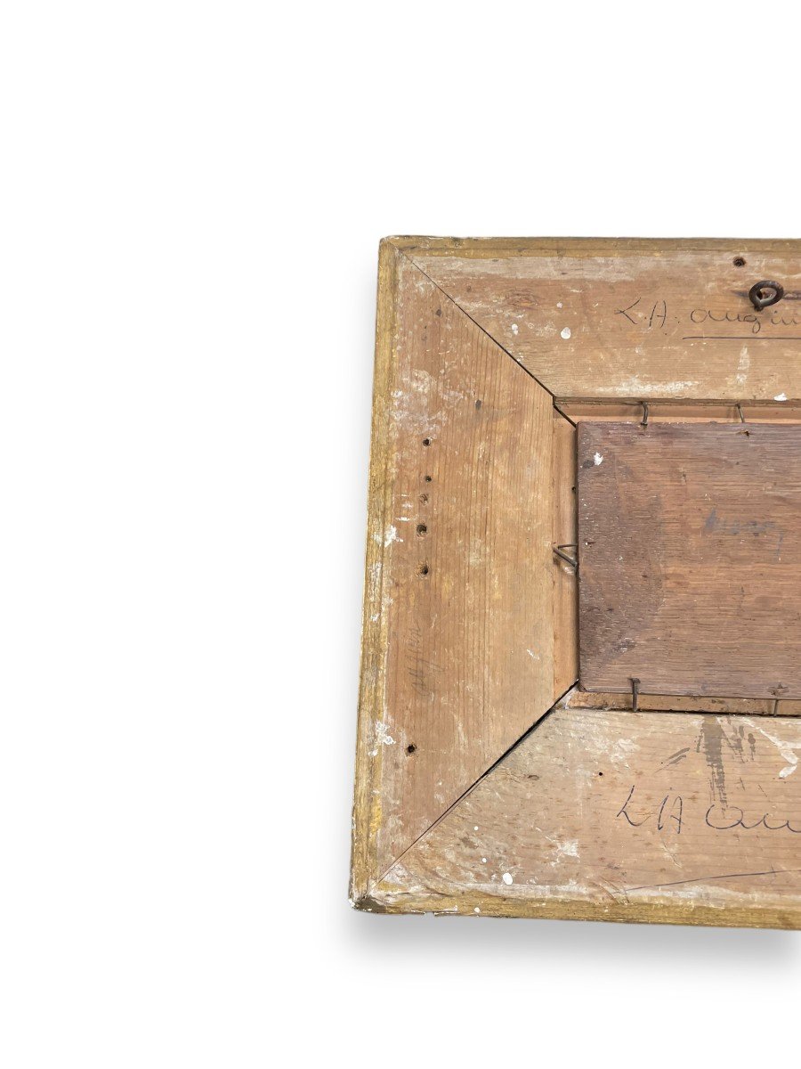 Huile Sur Panneau XIXeme Marine-photo-6