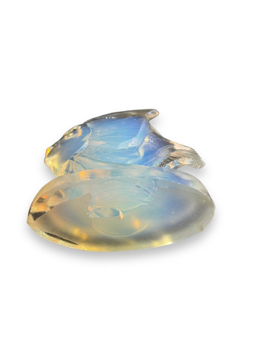 Sabino Poisson En Verre Opalescent ART DECO-photo-4