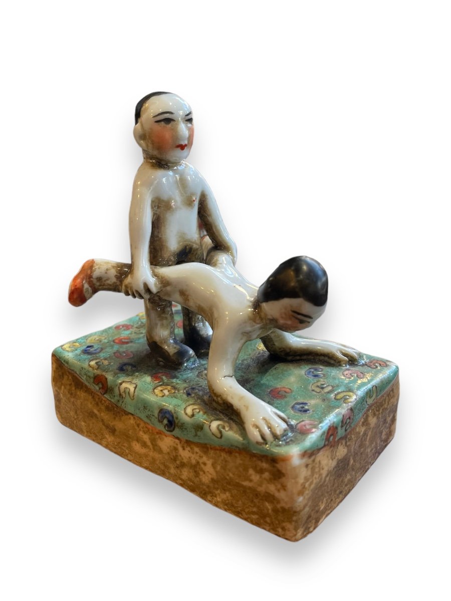 Erotica Curiosa Sujet érotique Chinois En Porcelaine-photo-4