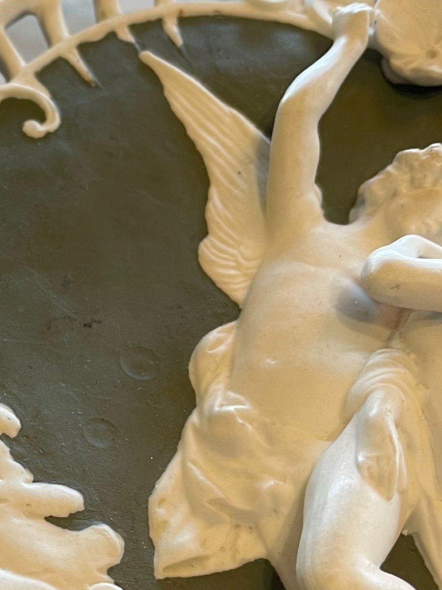 Plaque En Biscuit XIXeme Psyché Et Eros attribué à Wedgwood-photo-4