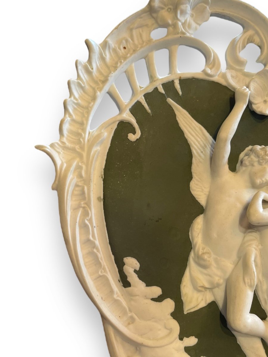 Plaque En Biscuit XIXeme Psyché Et Eros attribué à Wedgwood-photo-6