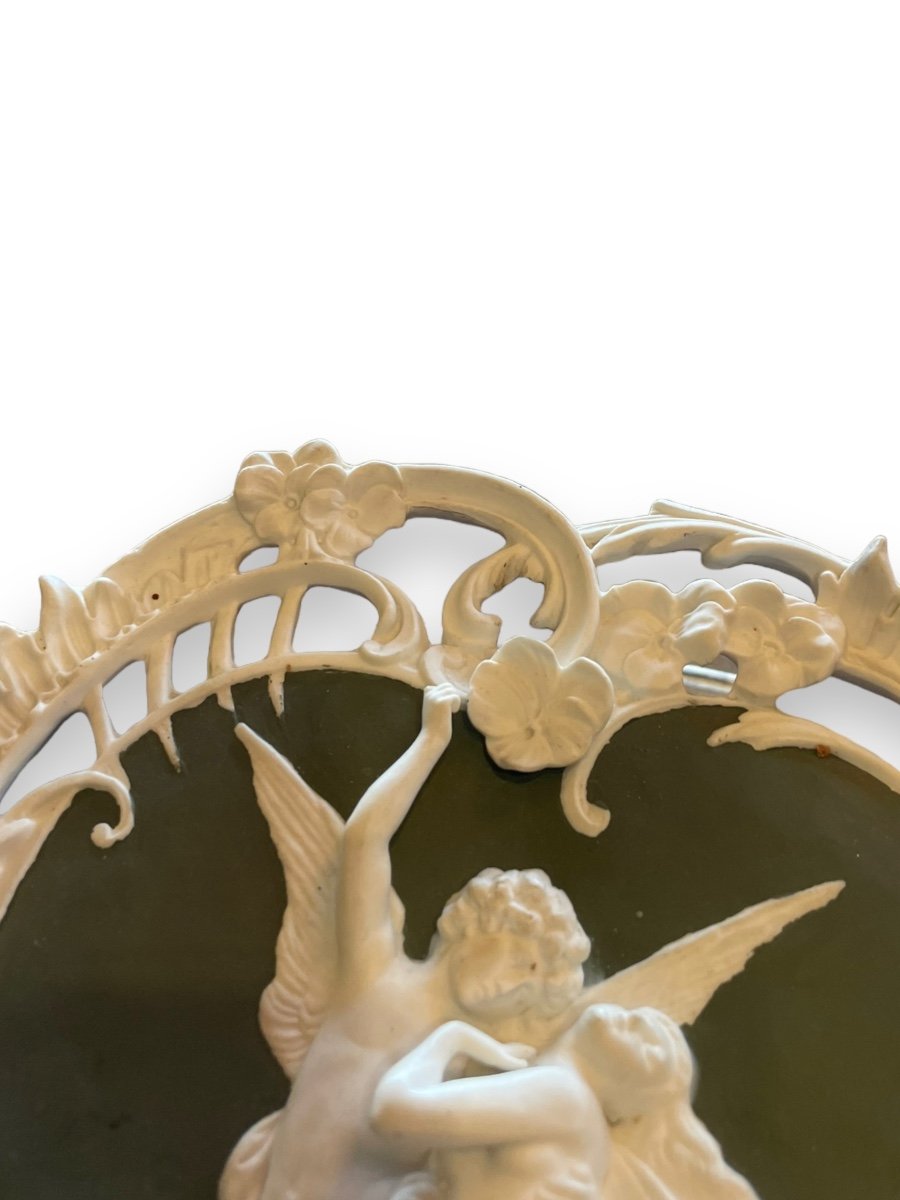 Plaque En Biscuit XIXeme Psyché Et Eros attribué à Wedgwood-photo-7