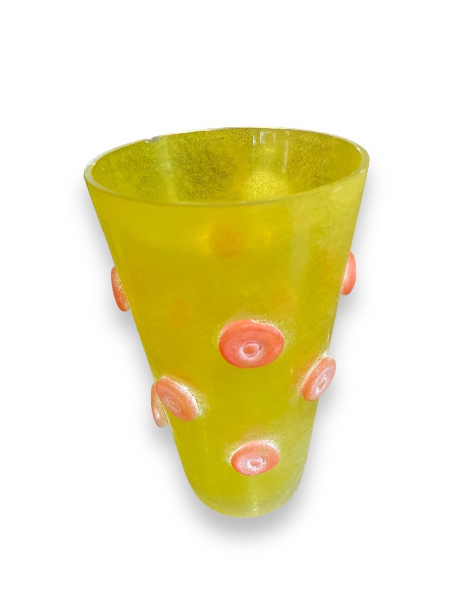 Murano Grand Vase Moderniste Scavo-photo-4