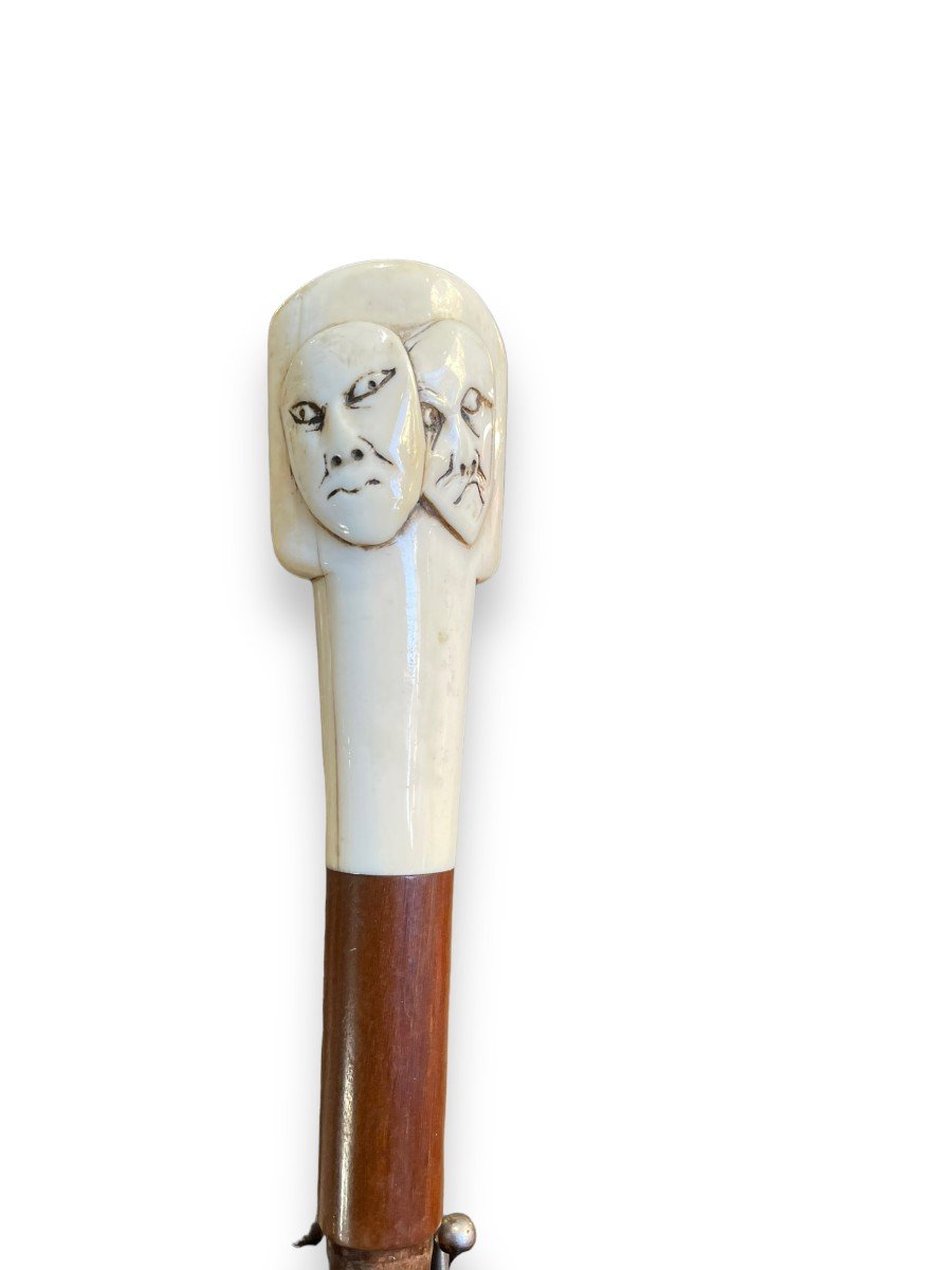 19th Century Japanese Noh Theater Umbrella-photo-5