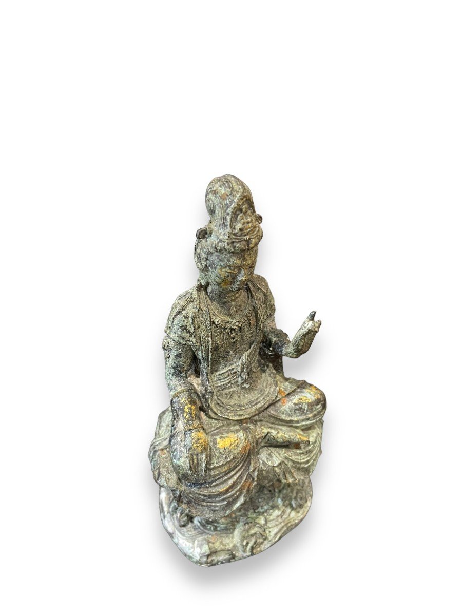 Bronze Fin XIXeme Représentant Shiva-photo-1