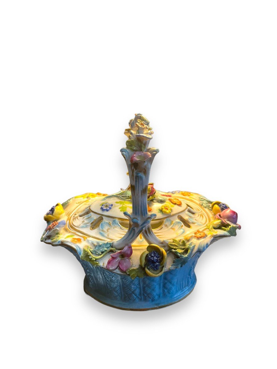 Flower Basket Potpourri Perfume Burner In Paris Porcelain-photo-2