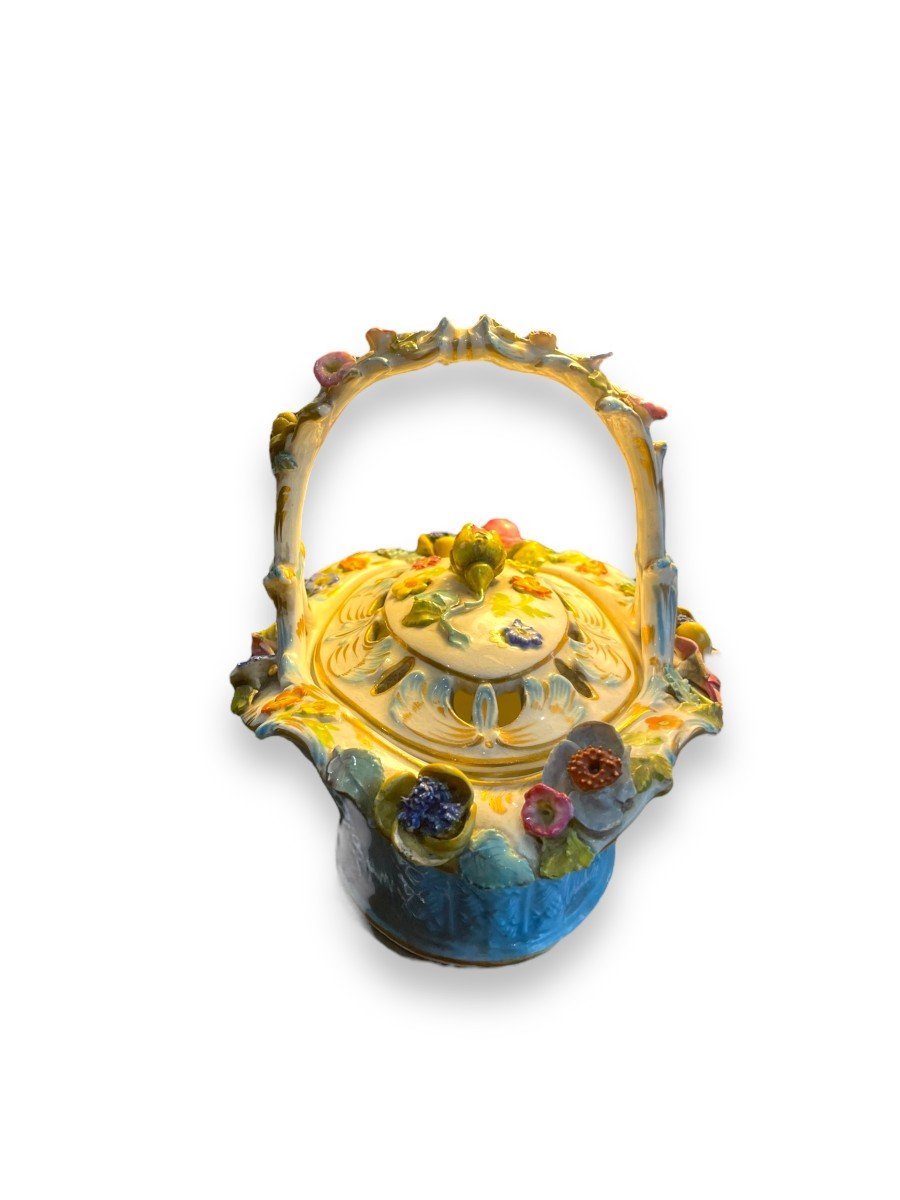Flower Basket Potpourri Perfume Burner In Paris Porcelain-photo-3