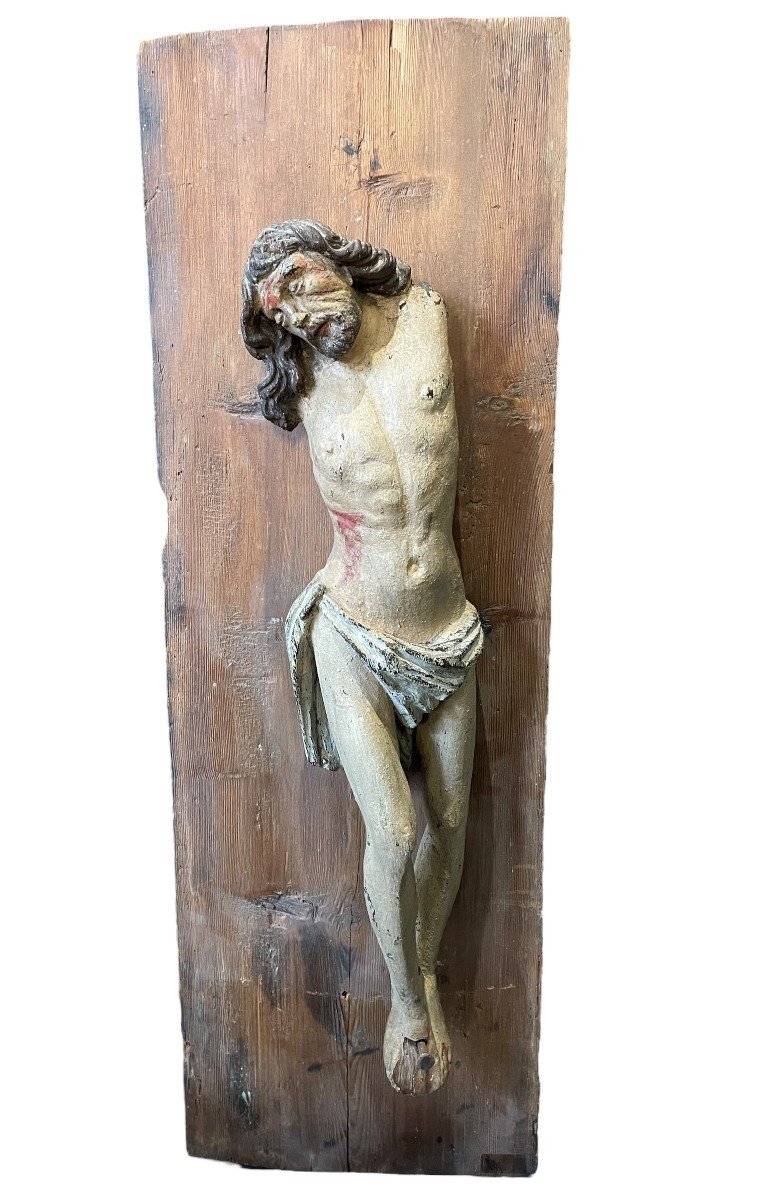 Important Christ In Polychrome Wood 16th Century