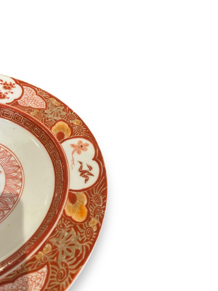 Japon Assiette Motifs Poissons En Porcelaine De Kutani-photo-7