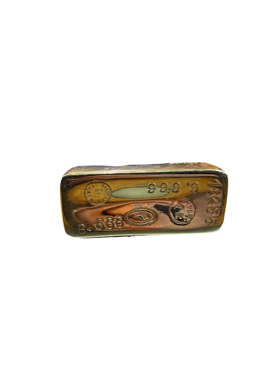 Gold Metal Paperweight Ingot-photo-5