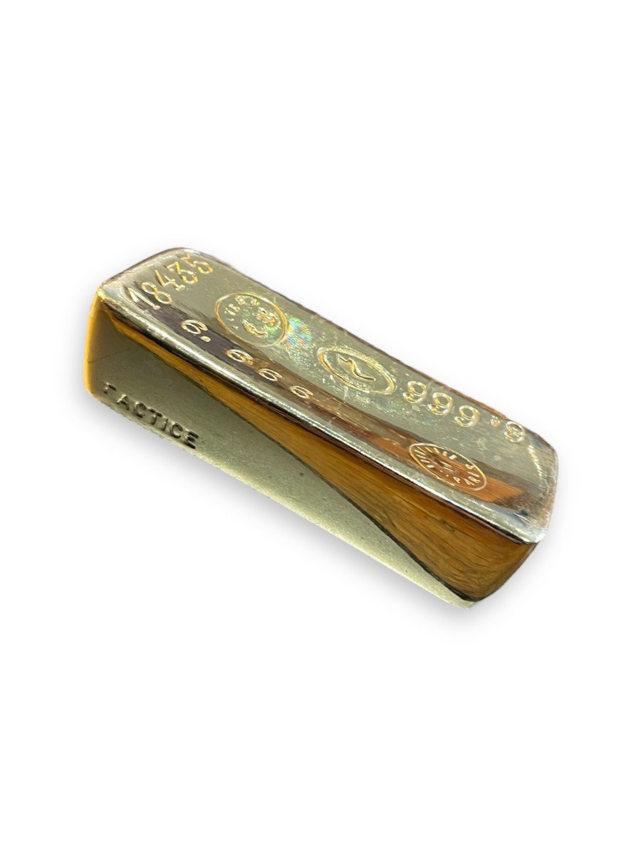 Gold Metal Paperweight Ingot