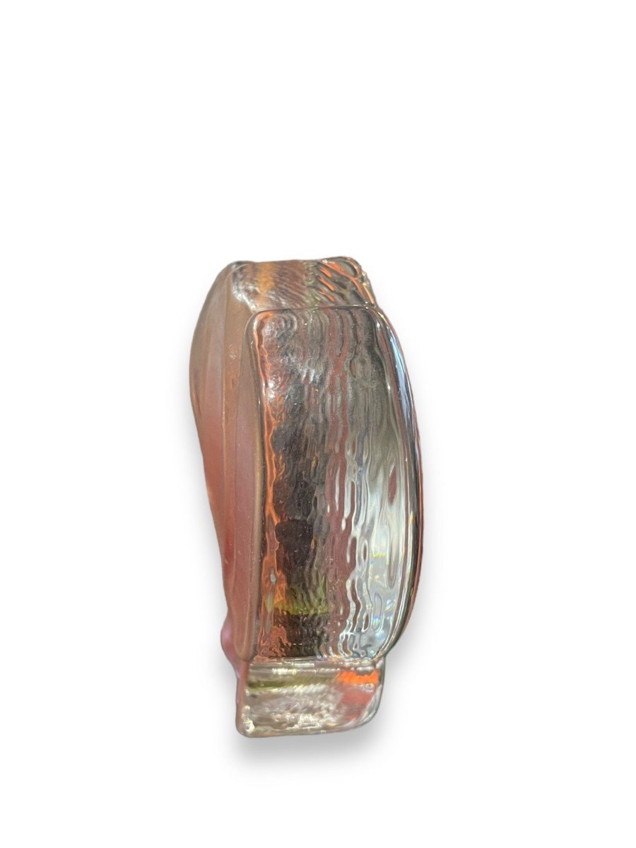 Double Solifore Vase In Pink Lotus Flower Glass-photo-2