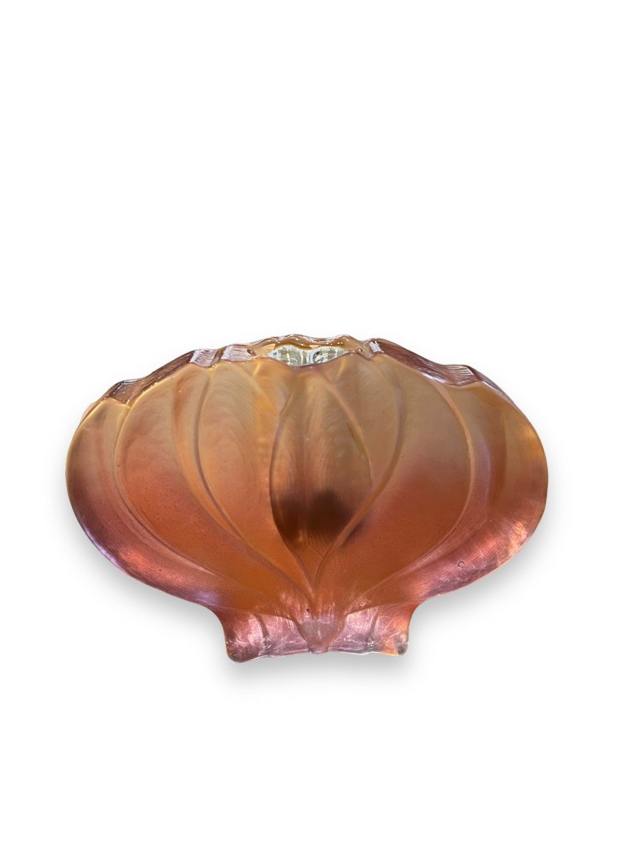 Double Solifore Vase In Pink Lotus Flower Glass-photo-8