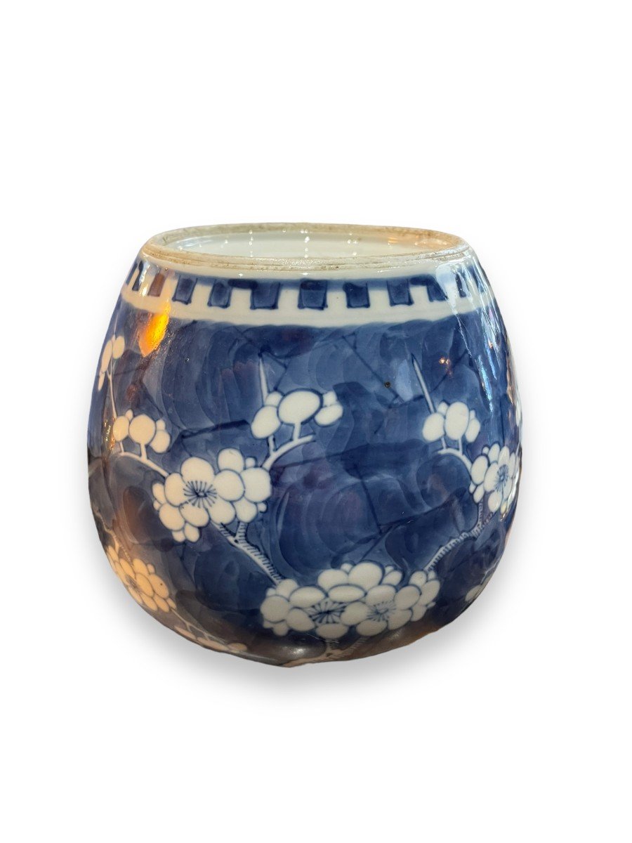 Ginger Potpourri Pot In Blue And White Porcelain 19th Century-photo-6