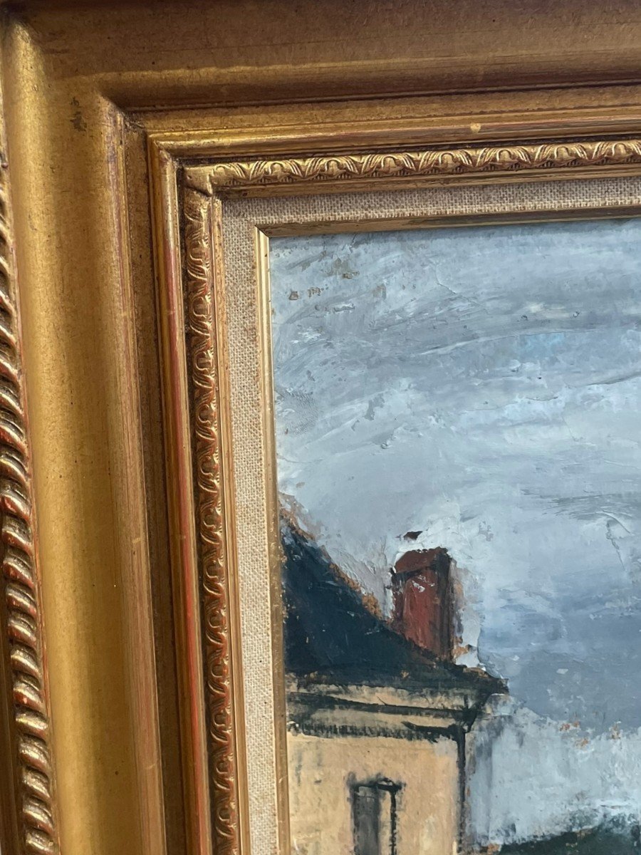 Scène animée De Dreux Huile Sur Panneau Par René Bellanger-photo-3