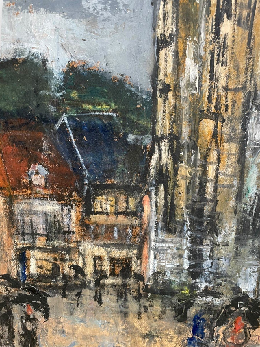 Scène animée De Dreux Huile Sur Panneau Par René Bellanger-photo-5