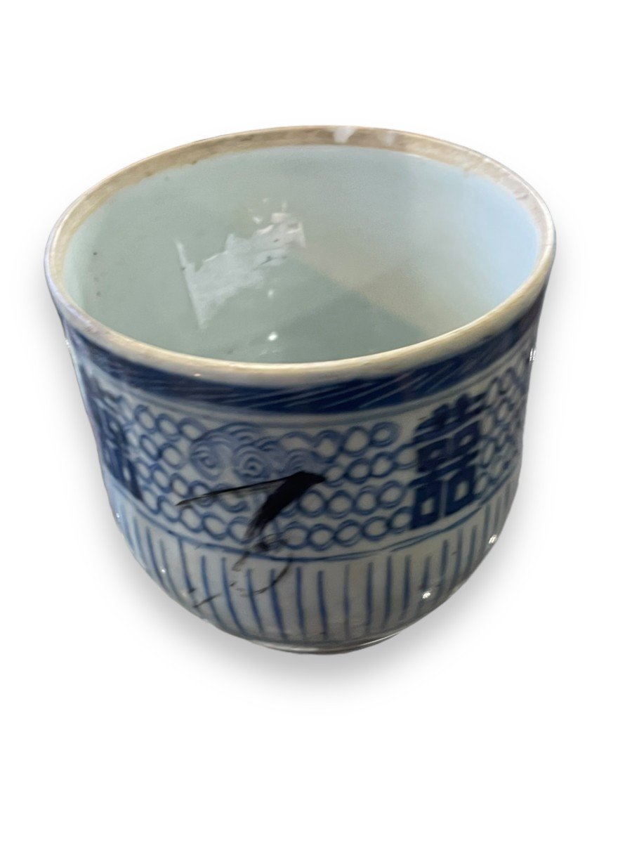 Chine Du Sud Bol Chinois En Porcelaine Blanche Et Bleue-photo-5