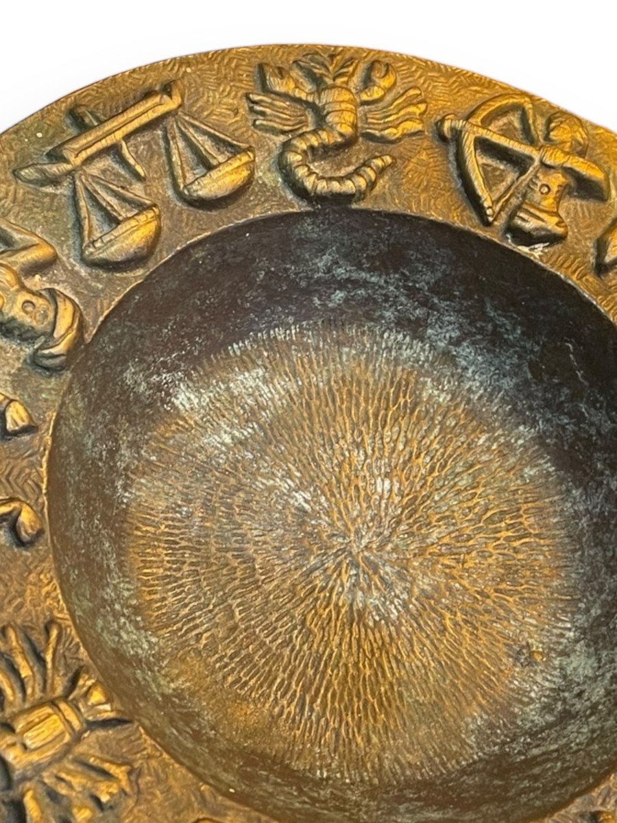 Coupelle En Bronze Horoscope Signes Du Zodiaque-photo-8