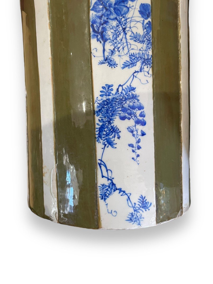 Asia Important 19th Century Porcelain Umbrella Holder-photo-3