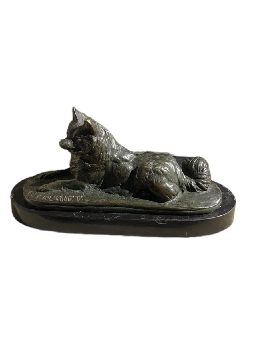 Bronze Dog Sculpture Signed E. Frémiet 19th Century-photo-8