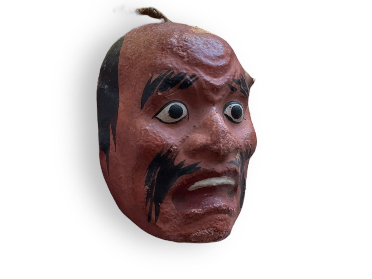 Small Noh Theater Mask Japan Edo Period 19th Century-photo-2