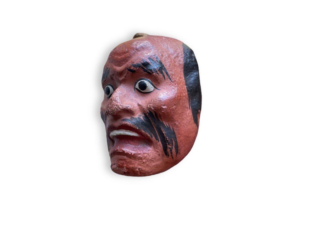 Small Noh Theater Mask Japan Edo Period 19th Century-photo-3
