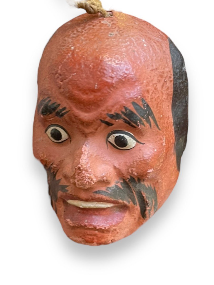 Small Noh Theater Mask Japan Edo Period 19th Century-photo-3