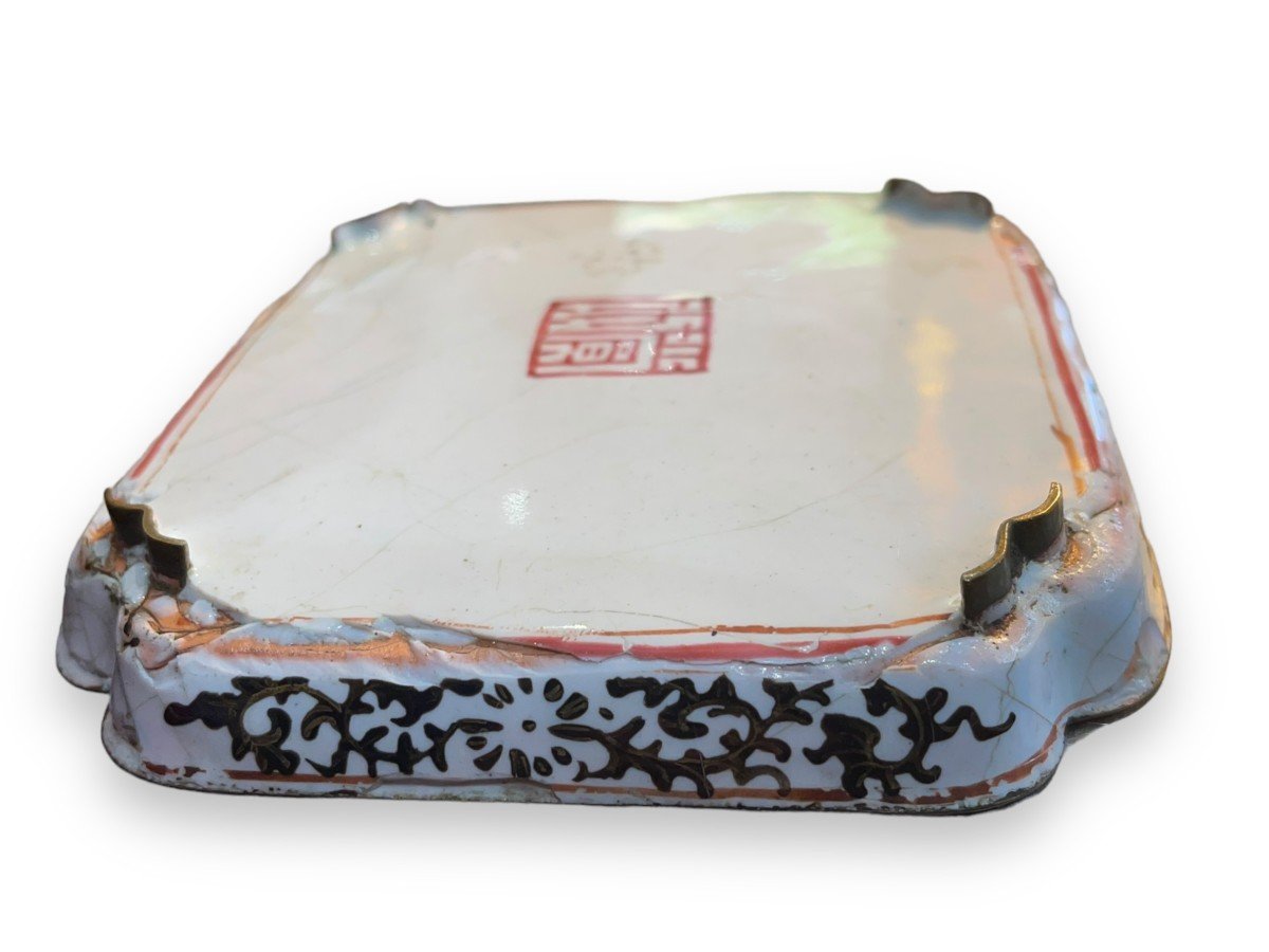 Coupelle Dragons XVIIIeme Chinoise En émaux De Canton-photo-3