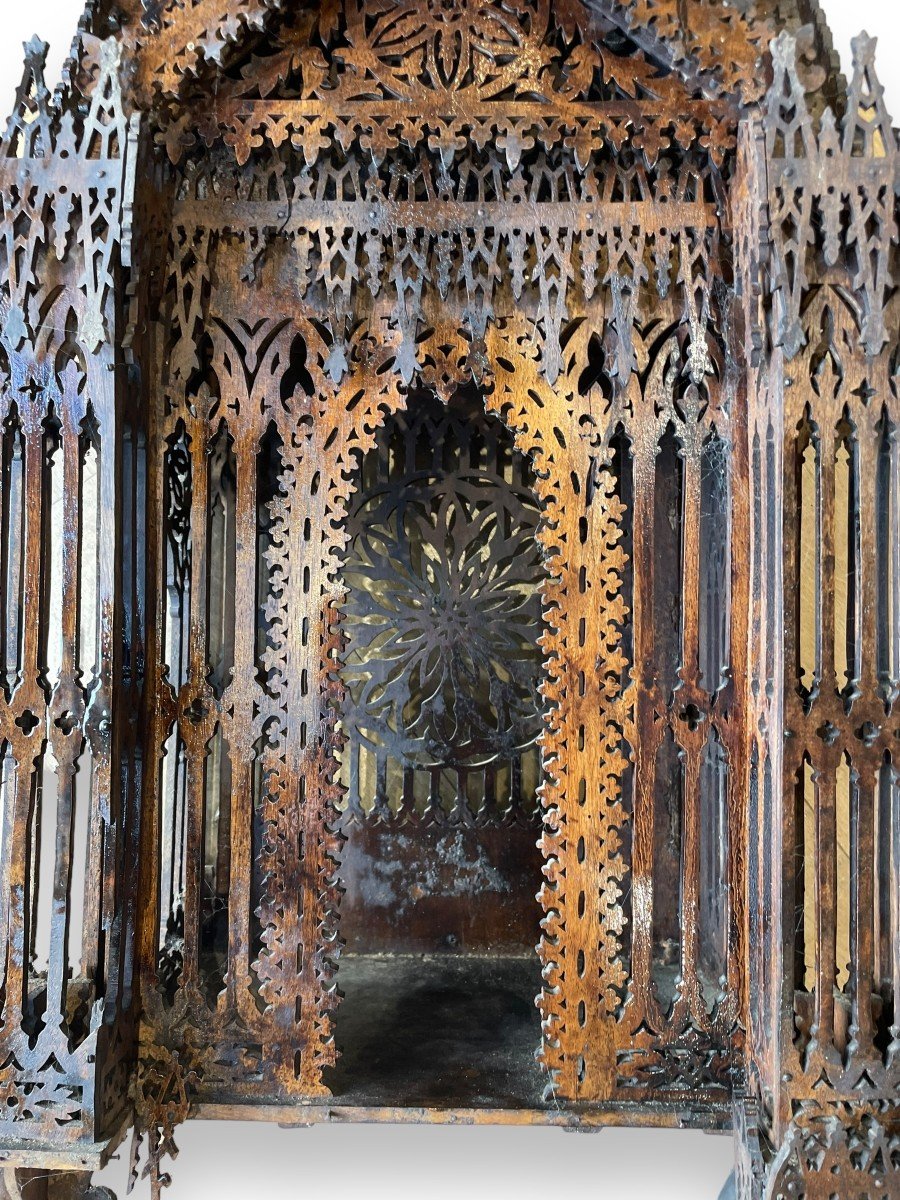 Important autel néogothique attribué à la Forêt Noire-photo-3