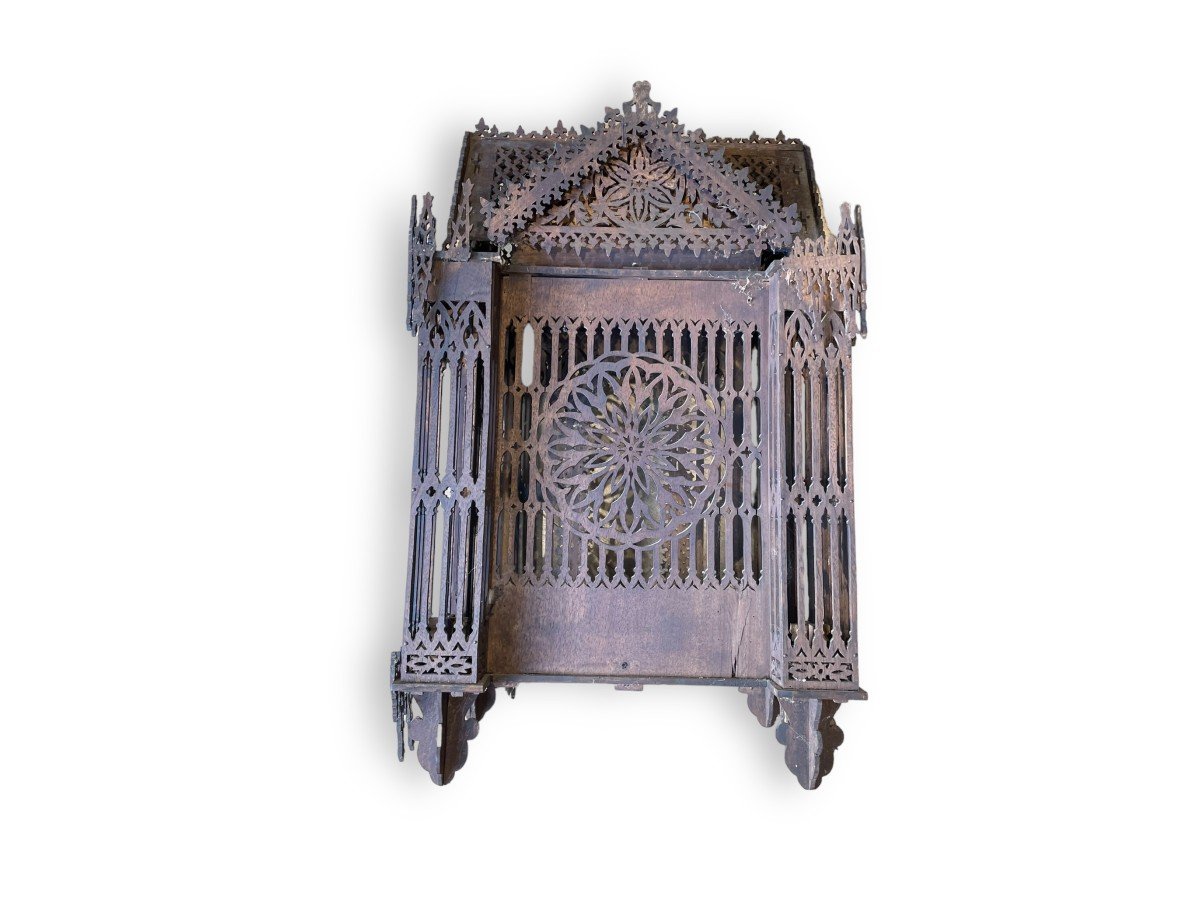 Important autel néogothique attribué à la Forêt Noire-photo-5