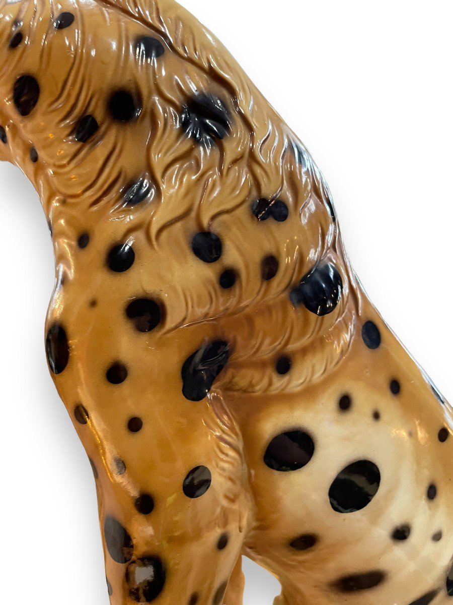 Leopard Panther In Italian Ceramic-photo-2